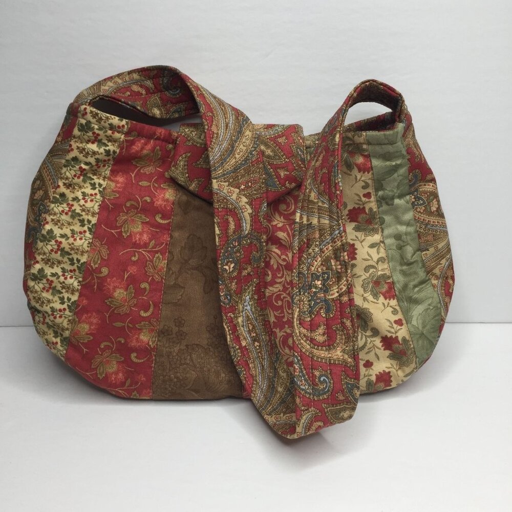Womens Handmade Paisley Floral Handbag Shoulder Bag Purse Autumn Fall